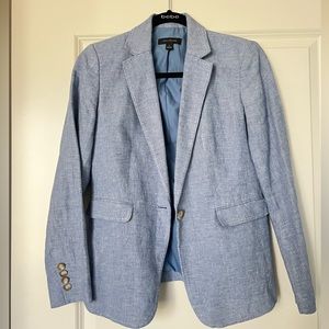 Ann Taylor Linen Blue Blazer